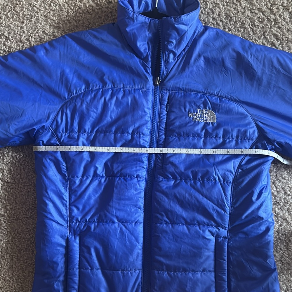 THE NORTH FACE Bright Blue Mock Neck Quilted Puffer Jacket S/P - Picture 10 of 13